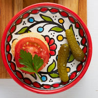 Ceramic Palestine Colorful Vine Appetizer Plate Set