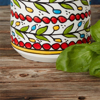 Ceramic Palestine Red Colorful Vine Utensil Holder