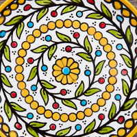 Ceramic Palestine Colorful Vine Yellow Salad Plate