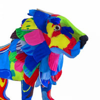 Small Recycled Flip Flop Lion Figurine