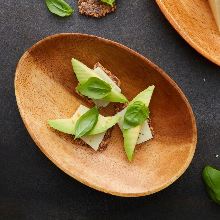 Acacia Wood Small Plates and Bowls Set