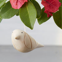 Rwanda Hand Carved Hanging Wood Bird Ornament Set