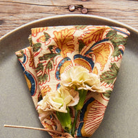 Kalamkaari Beige Floral 20 x 20 Napkin Set