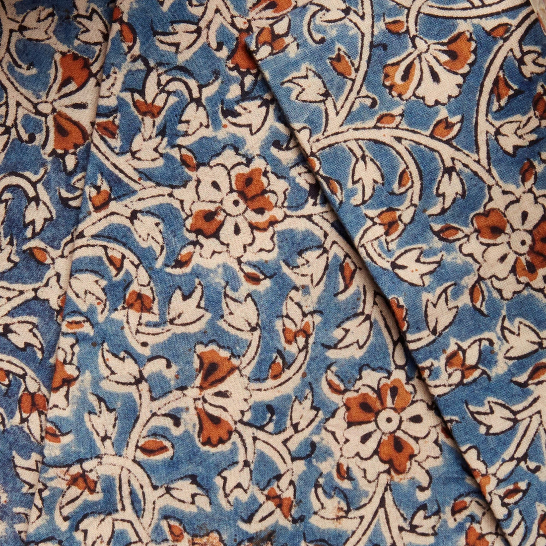 Kalamkaari Blue Floral 20 x 20 Napkin Set