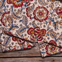 Kalamkaari Red Floral 20 x 20 Napkin Set