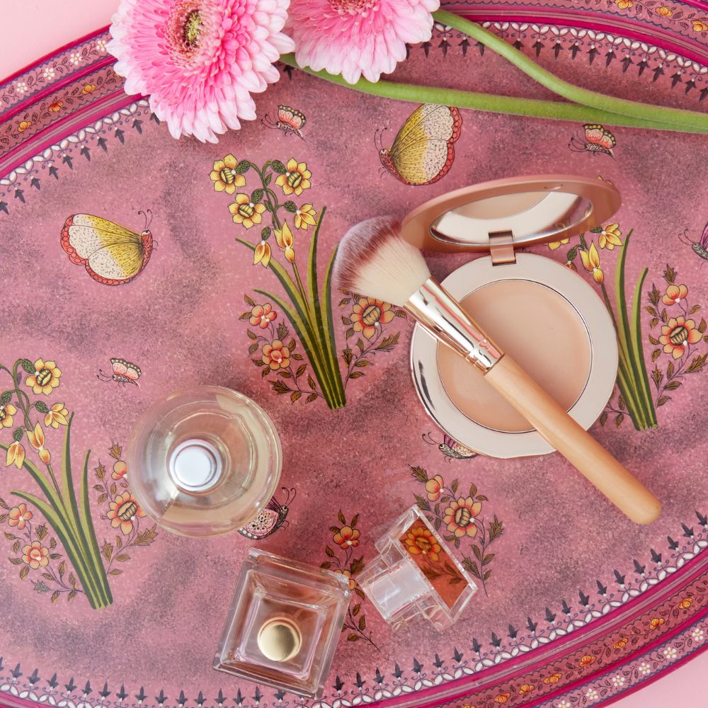 Large Pink Butterfly Tray