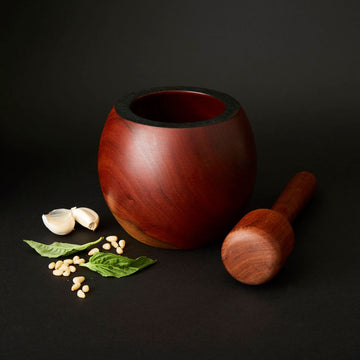 Nicaragua Tropical Natural Wood Round Mortar and Pestle