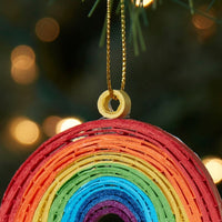 Quilled Paper Rainbow Christmas Ornament