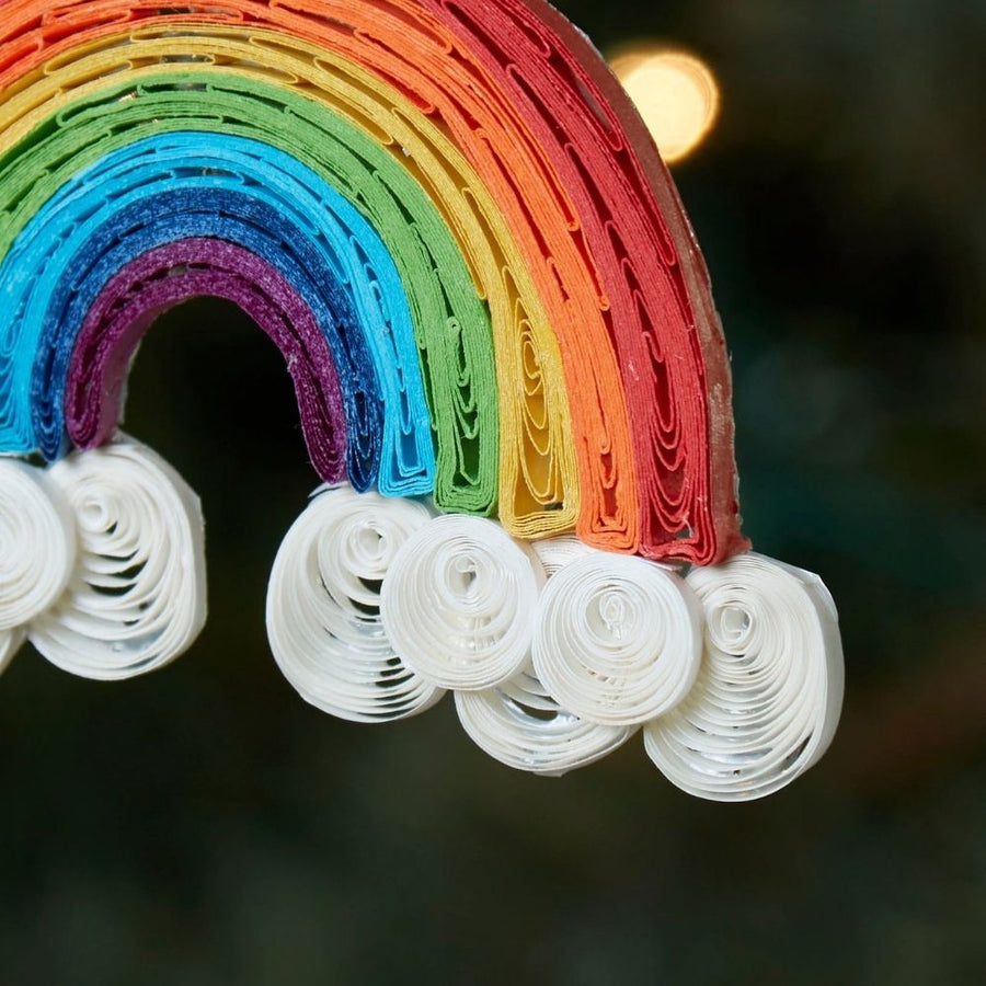 Quilled Paper Rainbow Christmas Ornament