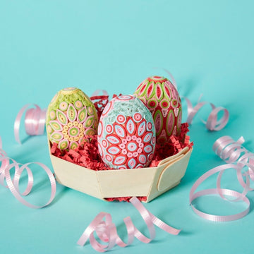 Quilled Paper Easter Spring Eggs Set of 3