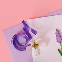 Quilled Paper Lavender Greeting Card