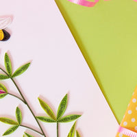 Quilled Paper Pink Clover Greeting Card