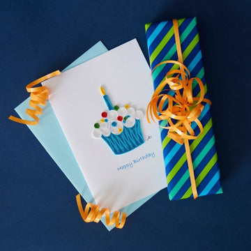 Quilled Paper Birthday Greeting Card