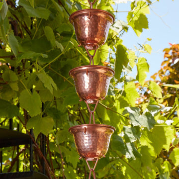2ft Extension to Pure Copper Cups Rain Chain