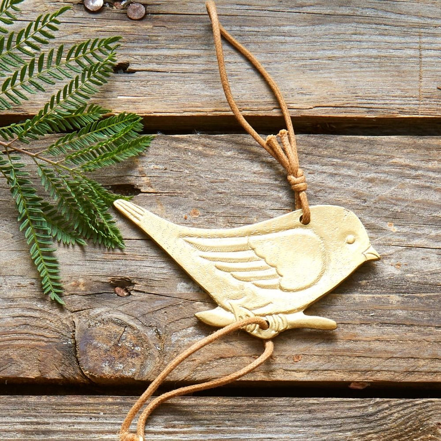Small Birds Brass Metal Hanging Wind Chime Set