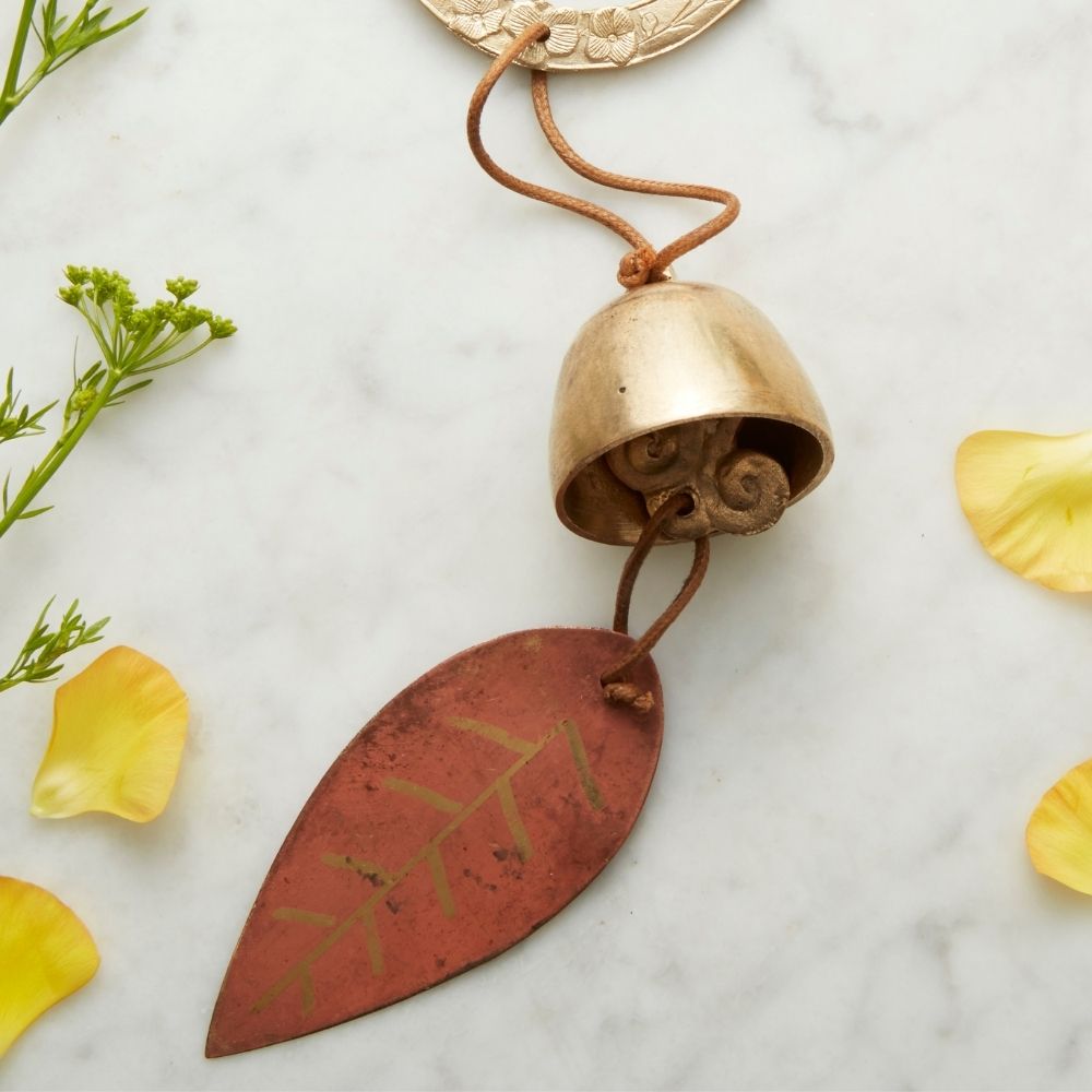 Small Butterfly Brass Metal Hanging Wind Chime