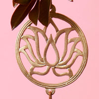 Small Lotus Brass Metal Hanging Wind Chime