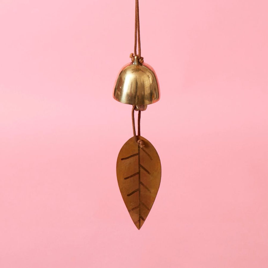 Small Lotus Brass Metal Hanging Wind Chime