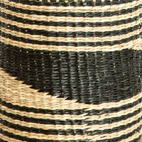 12" Small Geometric Seagrass Planter Shelf Basket