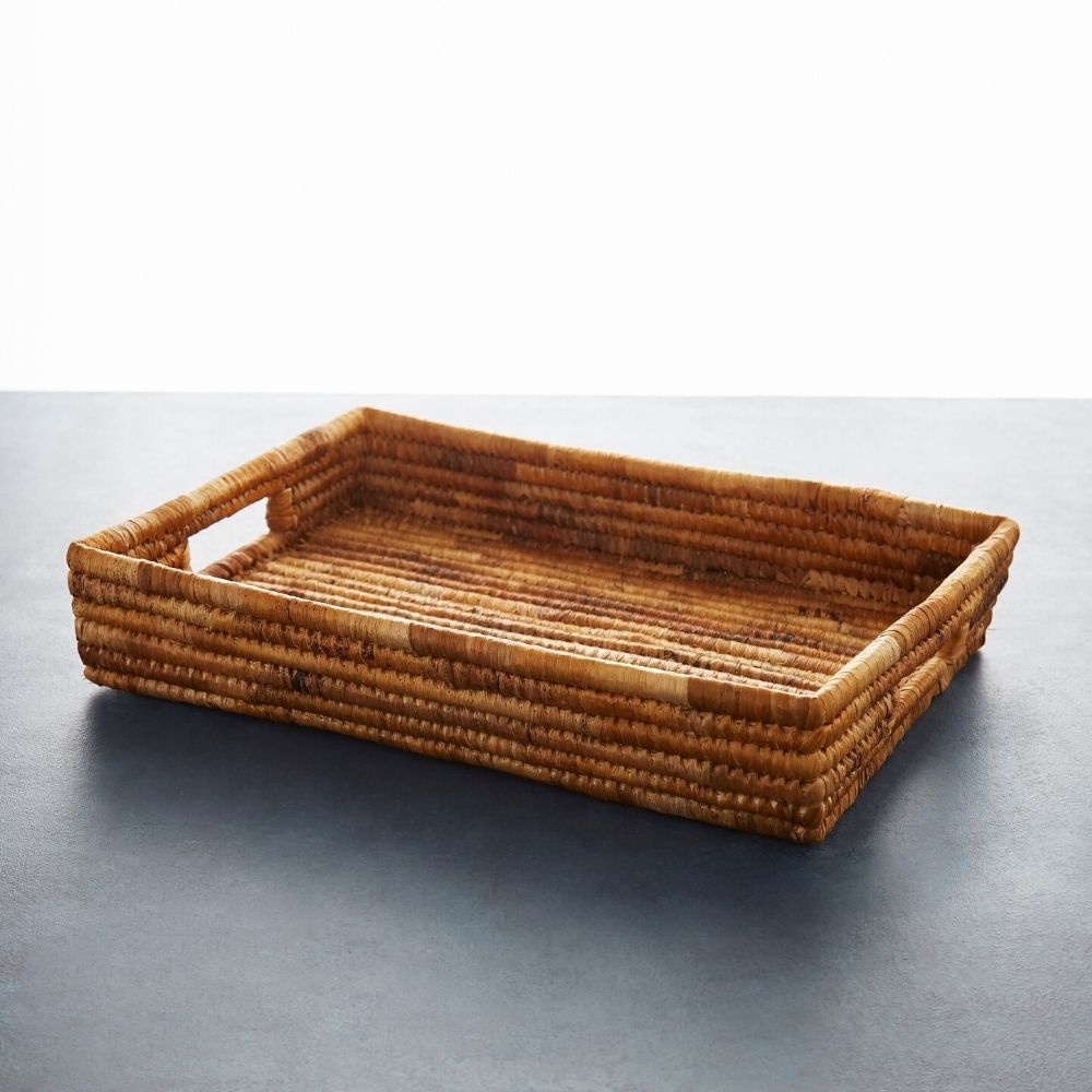Large Banana Leaf Fruit Bread Office Rectangle Tray