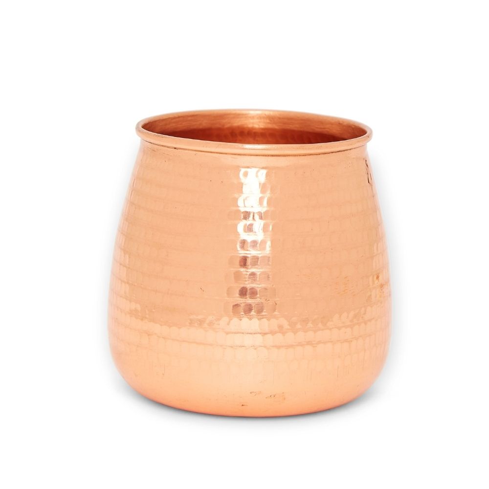 Small Hand Hammered Copper Succulent Pot